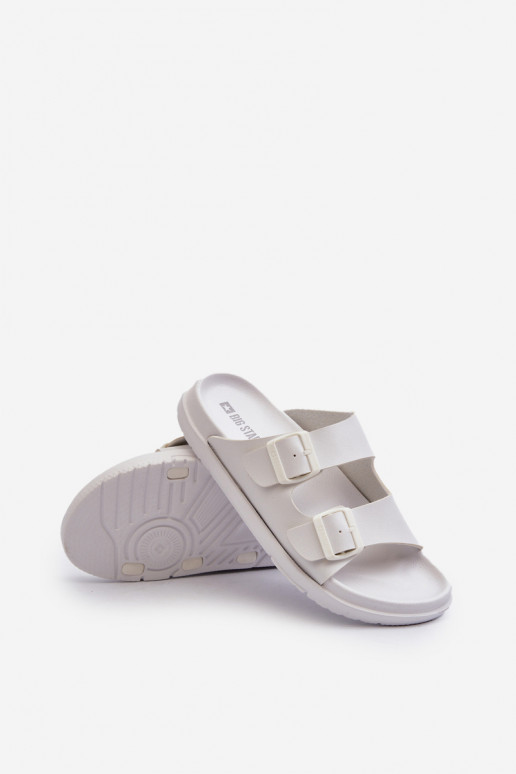Zapatillas de hombre ligeras con hebillas Big Star NN174594 color blanco