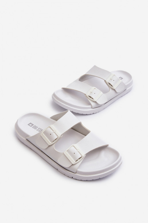 Zapatillas de hombre ligeras con hebillas Big Star NN174594 color blanco