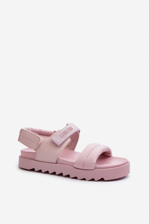 Sandalias de mujer con plataforma Big Star NN274753 color rosa