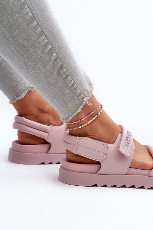 Sandalias de mujer con plataforma Big Star NN274753 color rosa