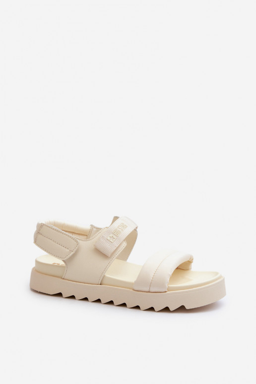 Sandalias mujer plataforma Big Star NN274751 beige