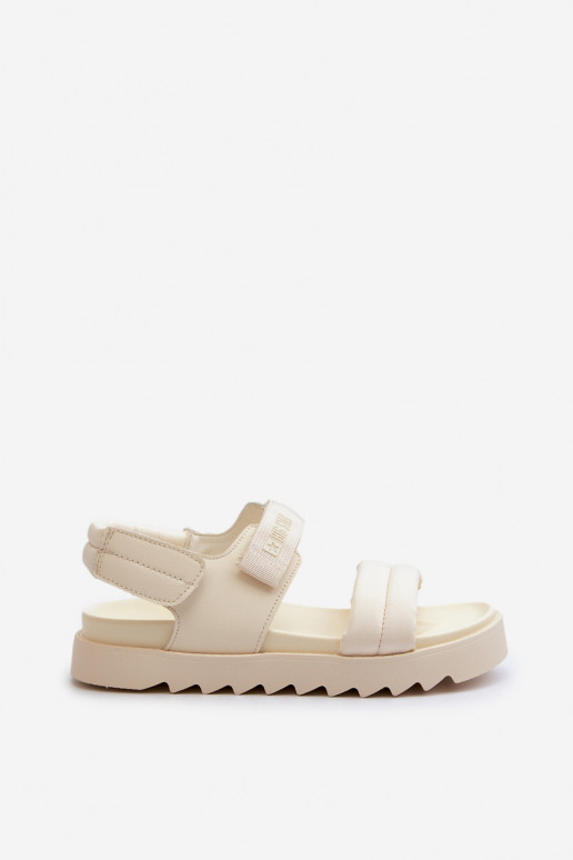 Sandalias mujer plataforma Big Star NN274751 beige