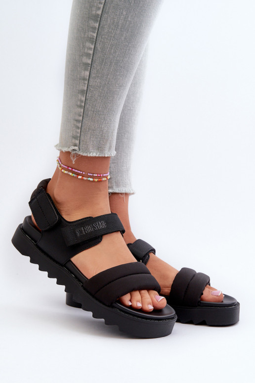 Sandalias de mujer con plataforma Big Star NN274750 color negro Sandalias de mujer con plataforma Big Star NN274750 color negro