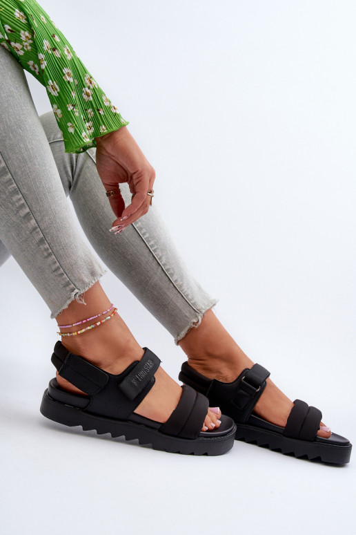 Sandalias de mujer con plataforma Big Star NN274750 color negro