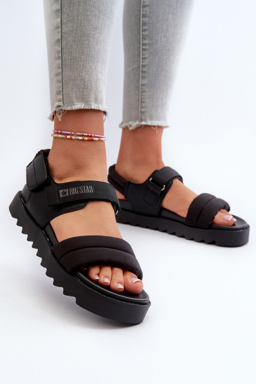 Sandalias de mujer con plataforma Big Star NN274750 color negro