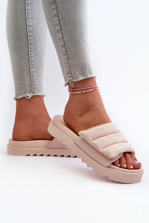 Zapatillas con plataforma Big Star NN274773 beige