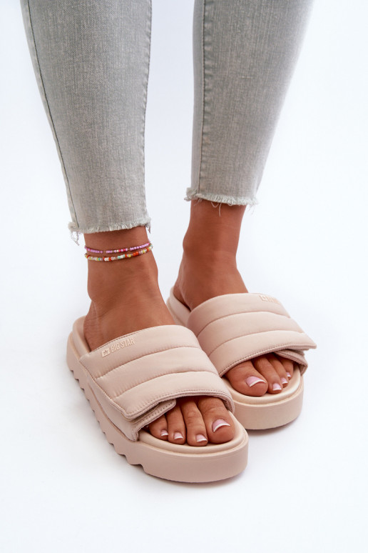 Zapatillas con plataforma Big Star NN274773 beige