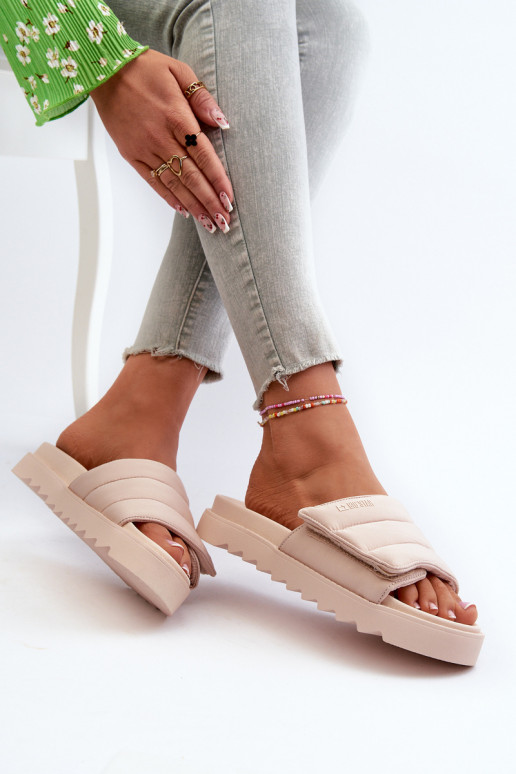 Zapatillas con plataforma Big Star NN274773 beige