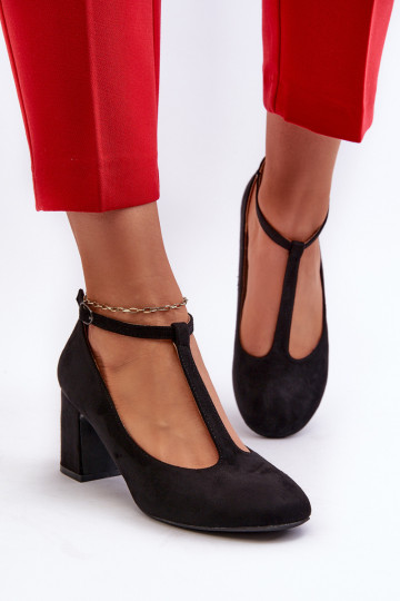 Zapatos de tacón de ante ecológico Raniyah negros