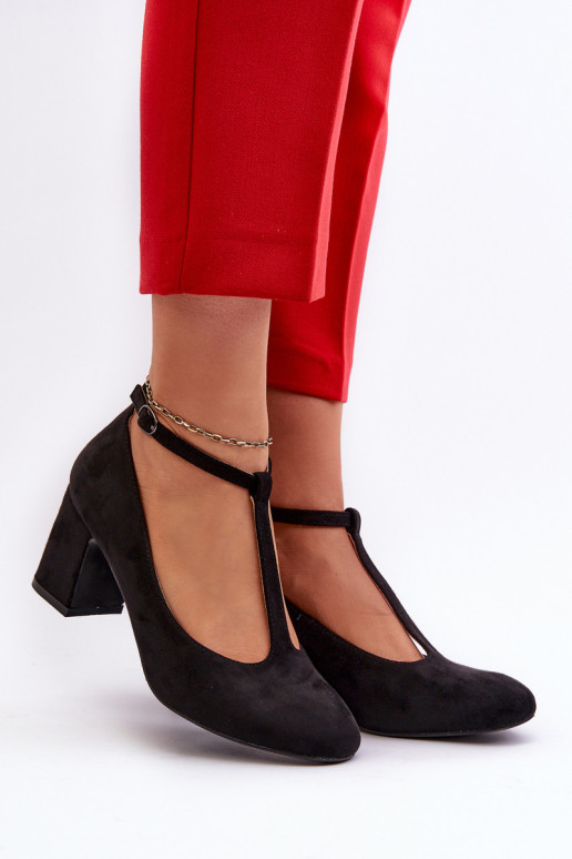 Zapatos de tacón de ante ecológico Raniyah negros
