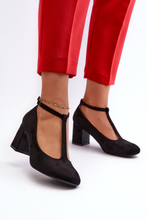 Zapatos de tacón de ante ecológico Raniyah negros