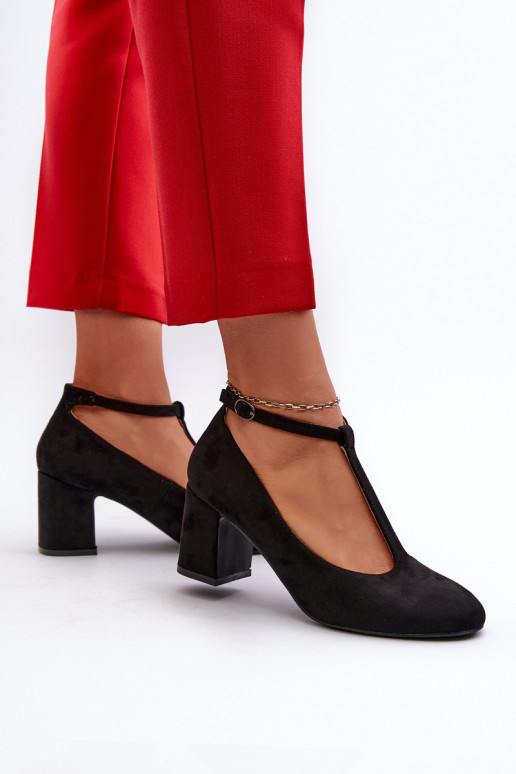 Zapatos de tacón de ante ecológico Raniyah negros