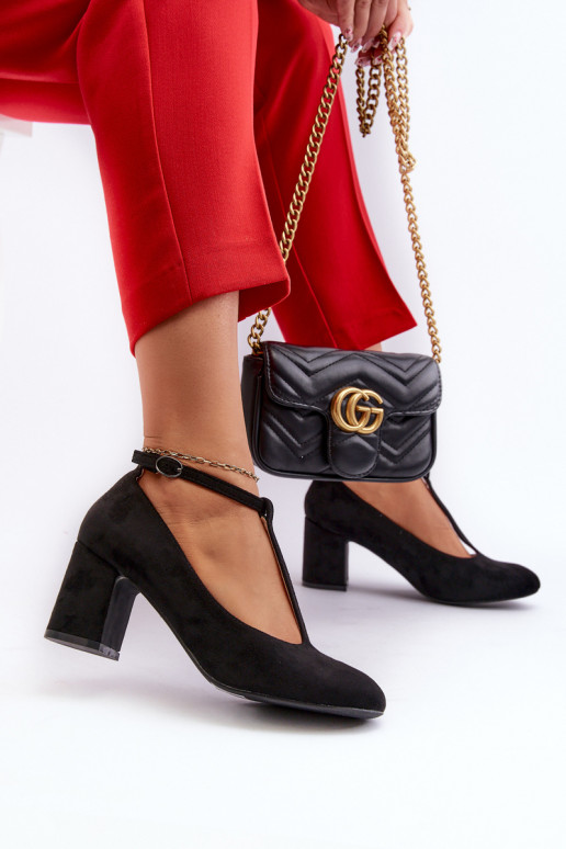 Zapatos de tacón de ante ecológico Raniyah negros