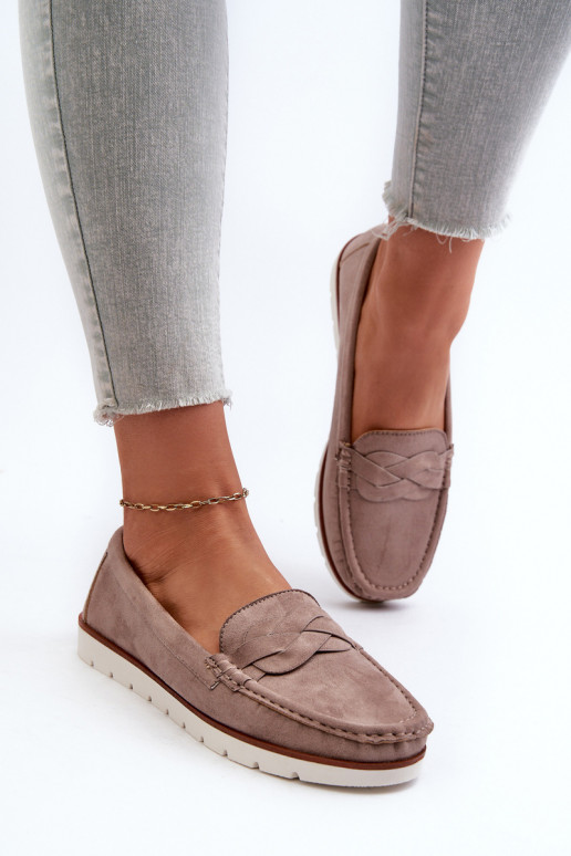 Mocasines mujer ante ecológico beige oscuro Nestalia Mocasines mujer ante ecológico beige oscuro Nestalia
