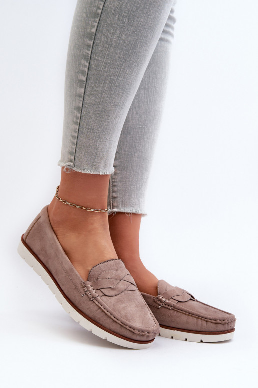Mocasines mujer ante ecológico beige oscuro Nestalia Mocasines mujer ante ecológico beige oscuro Nestalia