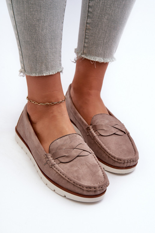Mocasines mujer ante ecológico beige oscuro Nestalia Mocasines mujer ante ecológico beige oscuro Nestalia