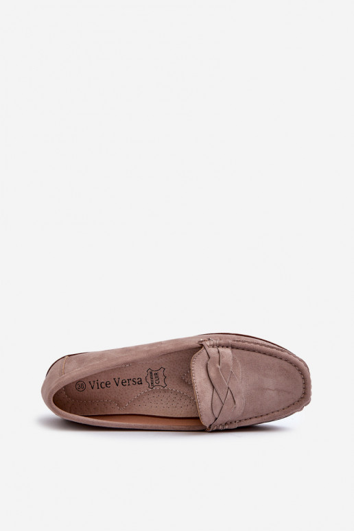 Mocasines mujer ante ecológico beige oscuro Nestalia Mocasines mujer ante ecológico beige oscuro Nestalia