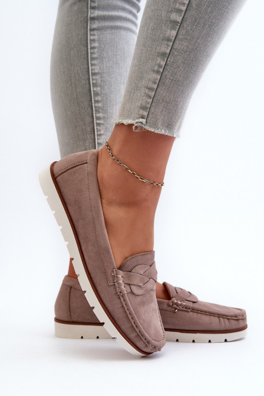 Mocasines mujer ante ecológico beige oscuro Nestalia Mocasines mujer ante ecológico beige oscuro Nestalia