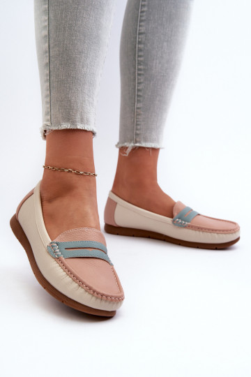 mocasines de mujer elaborados en ecopiel rosa Wikitara