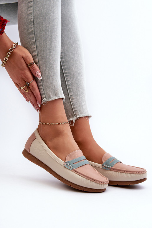 mocasines de mujer elaborados en ecopiel rosa Wikitara