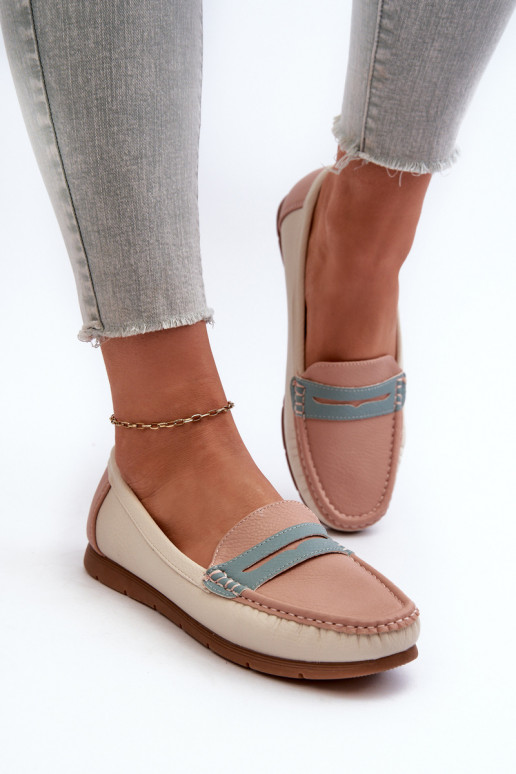 mocasines de mujer elaborados en ecopiel rosa Wikitara