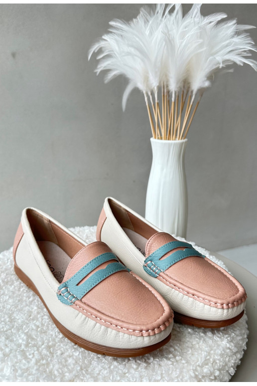 mocasines de mujer elaborados en ecopiel rosa Wikitara
