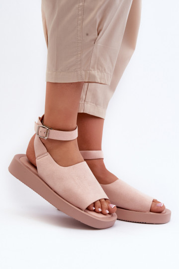 Sandalias de mujer cómodas con plataforma en color rosa Rubie
