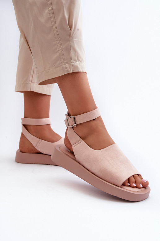 Sandalias de mujer cómodas con plataforma en color rosa Rubie