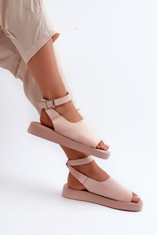 Sandalias de mujer cómodas con plataforma en color rosa Rubie