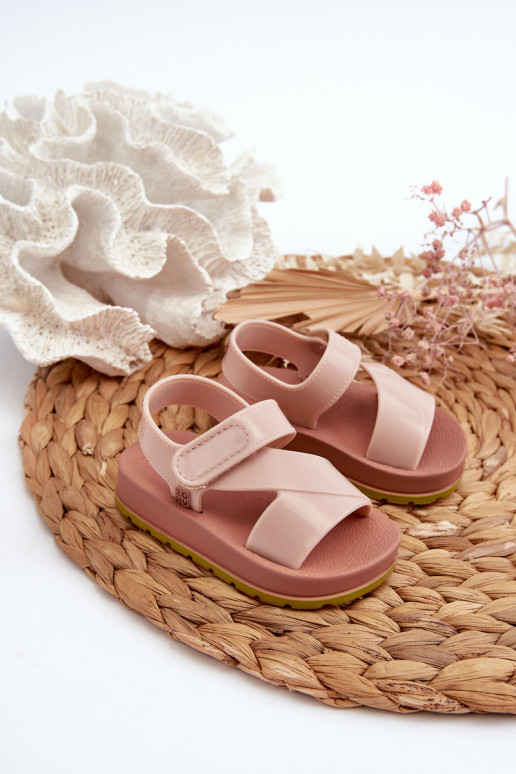 Sandalias infantil con cierres adhesivos LL385002 Tono rosa claro
