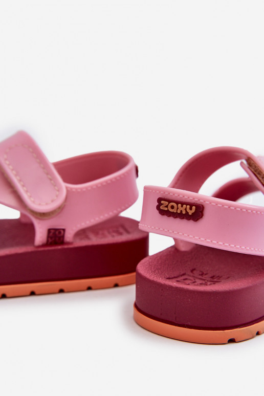 Sandalias infantiles con cierres adhesivos LL385001 color rosa