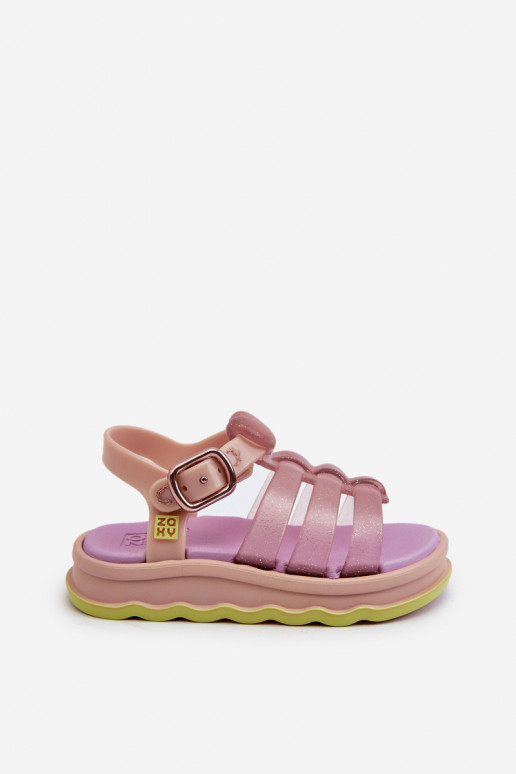 Sandalias infantil con cierres adhesivos NN385020 Color morado