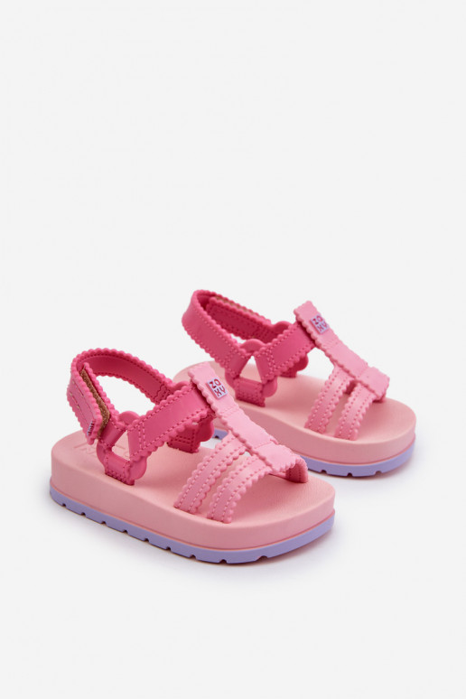 Sandalias infantiles con cierres adhesivos LL385027 rosa