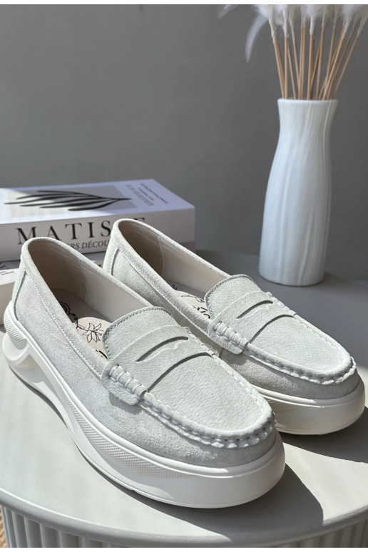 confeccionado en ante Mocasines marfil Filidia confeccionado en ante Mocasines marfil Filidia