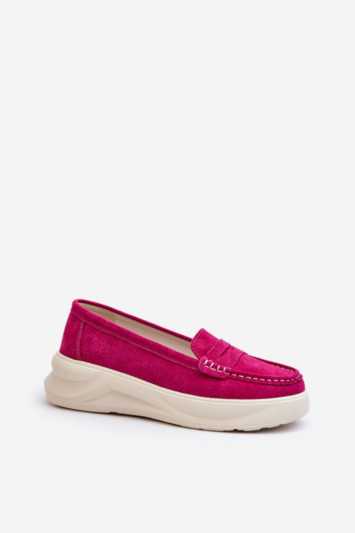 confeccionado en ante Mocasines rosa Filidia