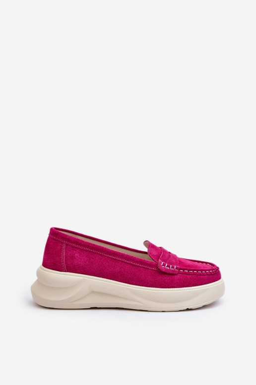 confeccionado en ante Mocasines rosa Filidia