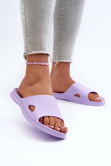 Pantuflas de mujer modelo clásico color morado Juniria 2
