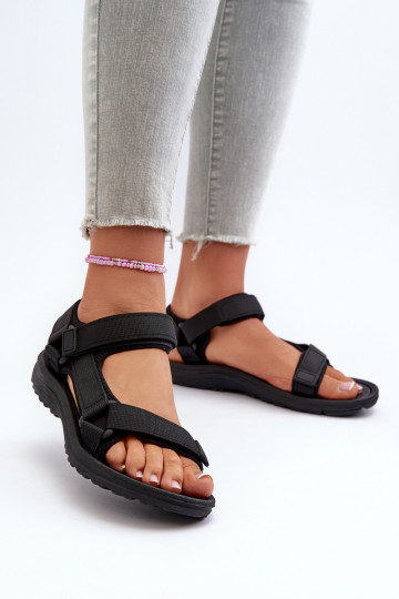 Sandalias de mujer estilo deportivo en color negro Lumeria