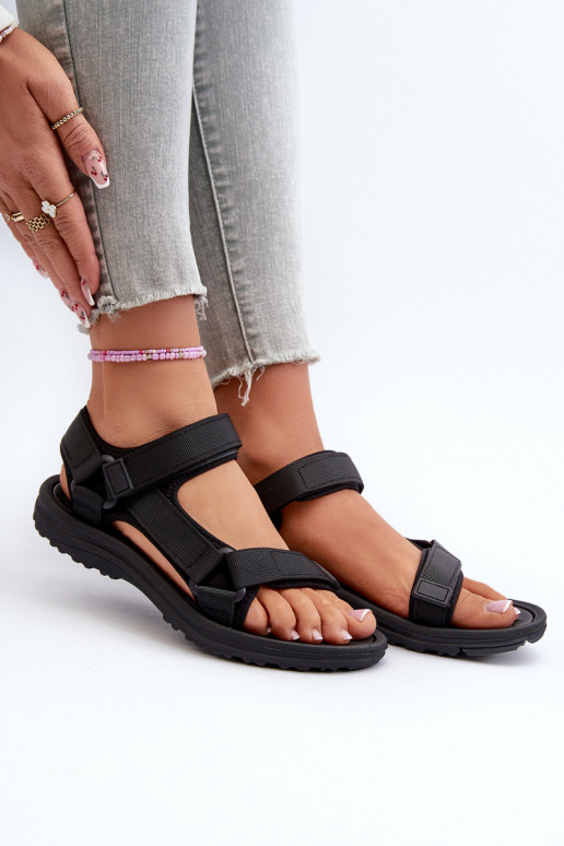 Sandalias de mujer estilo deportivo en color negro Lumeria
