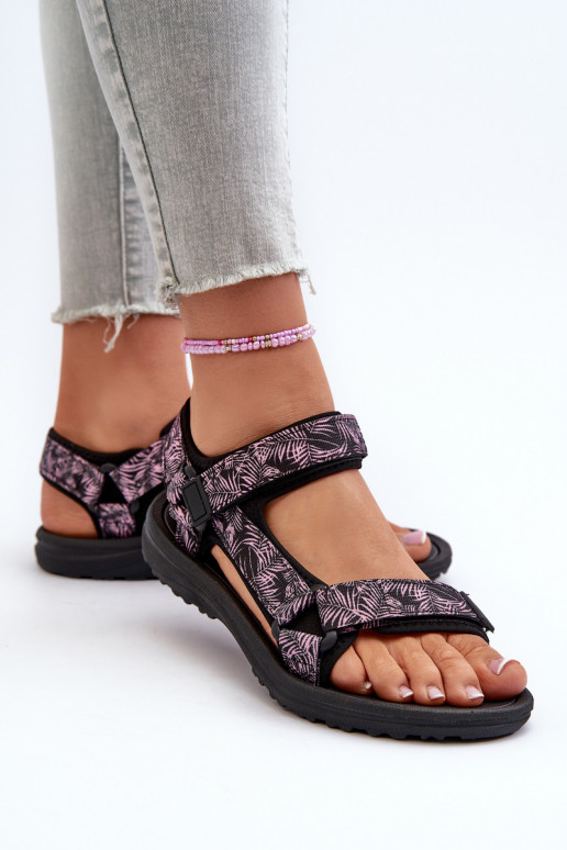 Sandalias mujer estilo sport Negro y rosa Lumeria Sandalias mujer estilo sport Negro y rosa Lumeria
