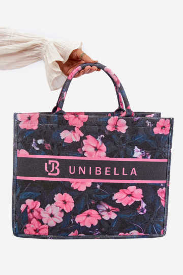 Bolso con flores Mooch negro y rosa