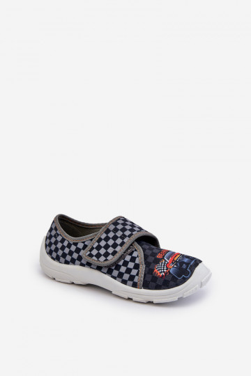 Pantuflas cómodas para niño con cierres adhesivos Befado 974Y540 gris