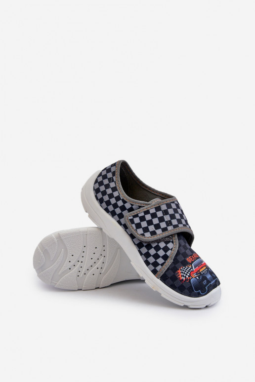 Pantuflas cómodas para niño con cierres adhesivos Befado 974Y540 gris Pantuflas cómodas para niño con cierres adhesivos Befado 974Y540 gris