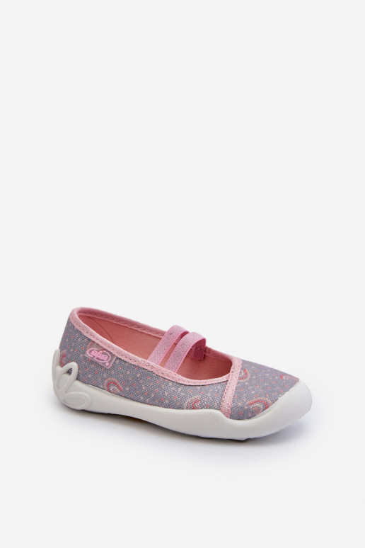 Pantuflas Bailarinas We Wzorki Befado 116X328 color gris-rosa