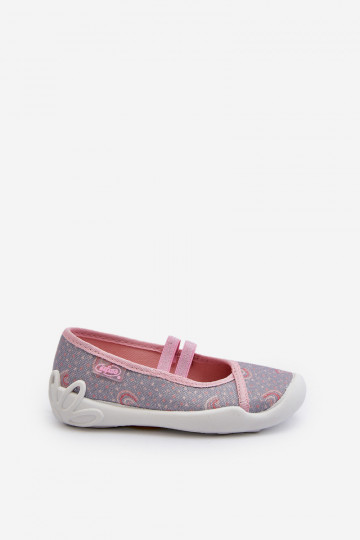 Pantuflas Bailarinas We Wzorki Befado 116X328 color gris-rosa 2