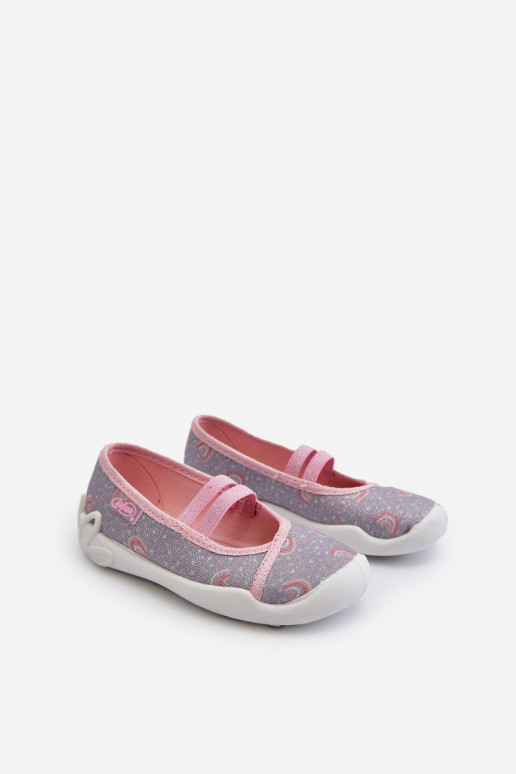 Pantuflas Bailarinas We Wzorki Befado 116X328 color gris-rosa