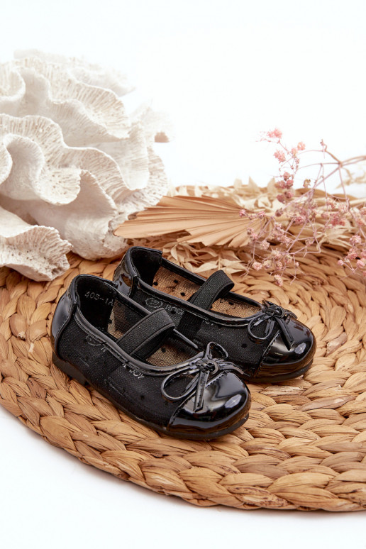 bailarinas infantiles con cintas color negro Jellema