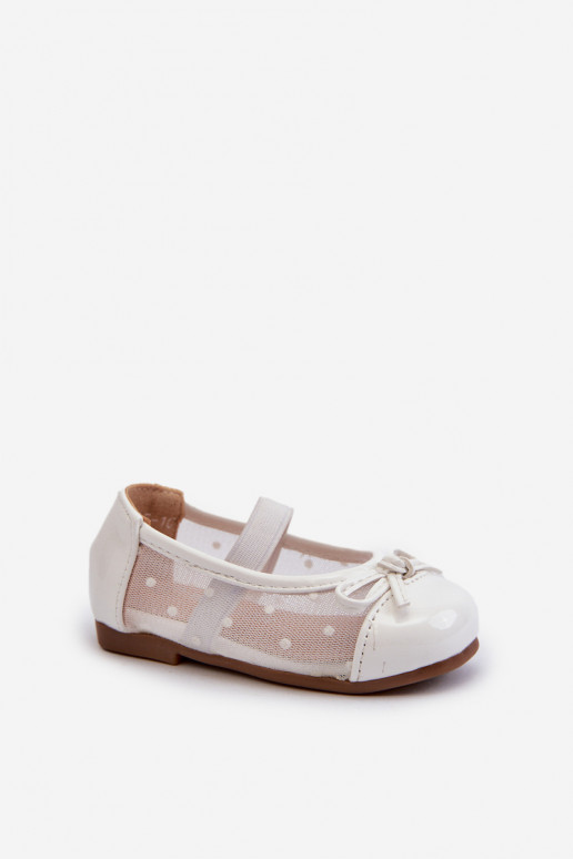 bailarinas infantiles con cintas en color blanco Jellema