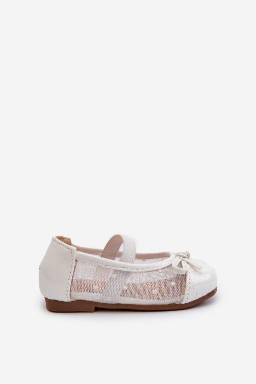 bailarinas infantiles con cintas en color blanco Jellema