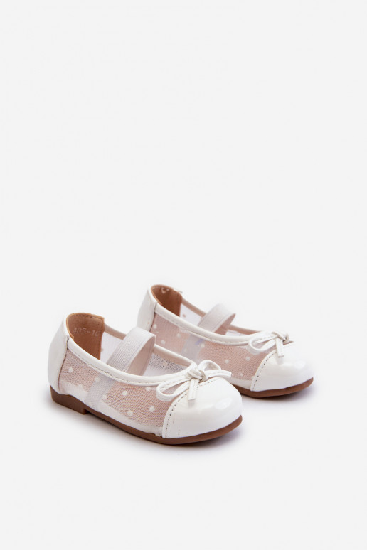 bailarinas infantiles con cintas en color blanco Jellema